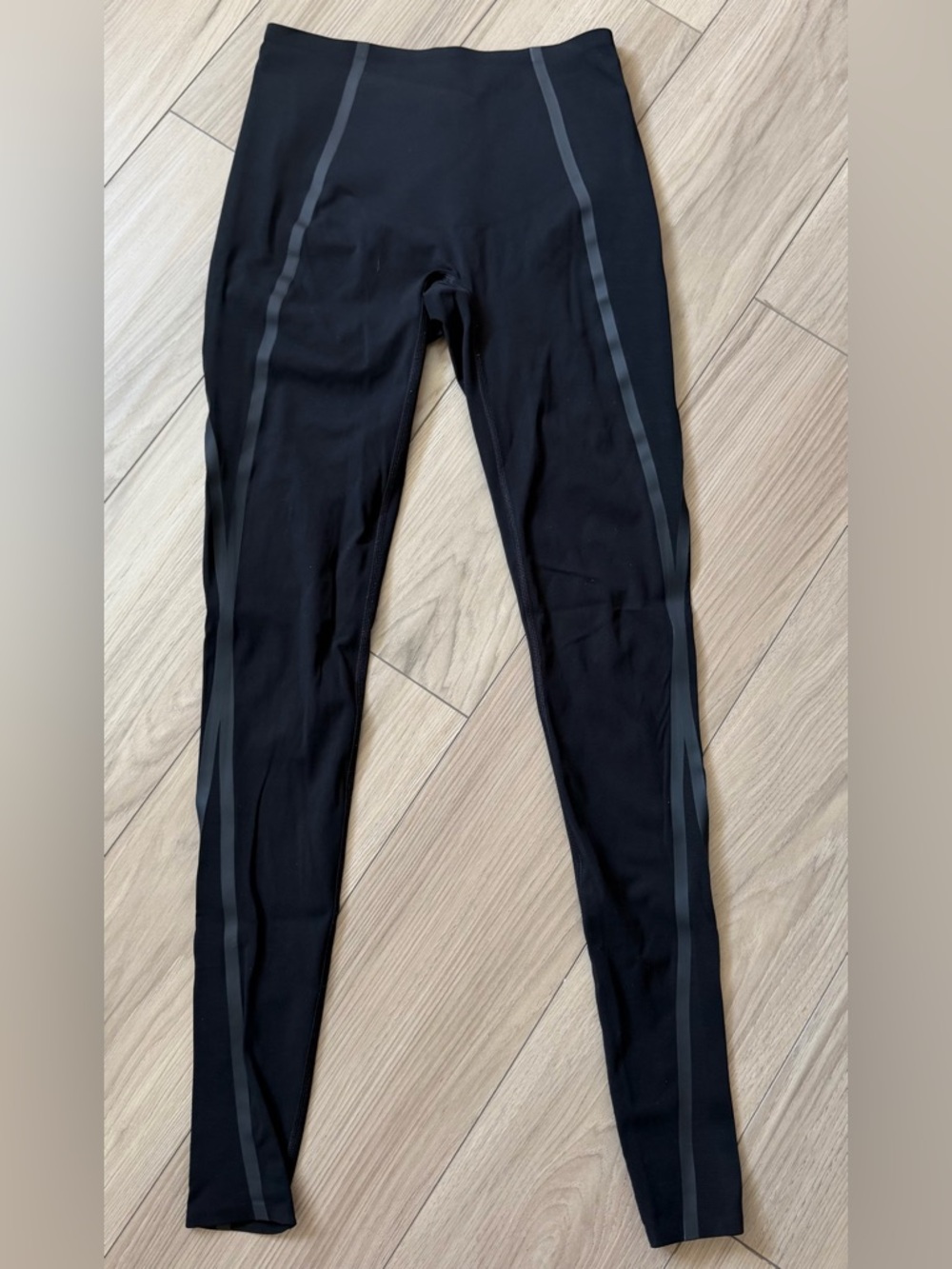 Spanx Mesh Contour XS Leggings Black Active Pull On Sculpt